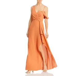 BCBGMAXAZRIA Asymmetric Evening Dress Sunkised