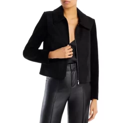BCBGMAXAZRIA Contrast Sleeve Jacket Black