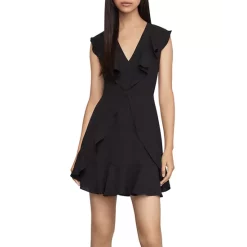 BCBGMAXAZRIA Ruffled Mini Dress - 100% Exclusive Black