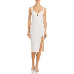 BCBGMAXAZRIA Sweetheart Neck Bodycon Dress Off White