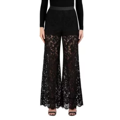 BCBGMAXAZRIA Lace Wide Leg Pants Black