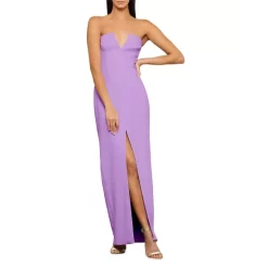 BCBGMAXAZRIA Strapless Crepe Gown - 100% Exclusive Violet